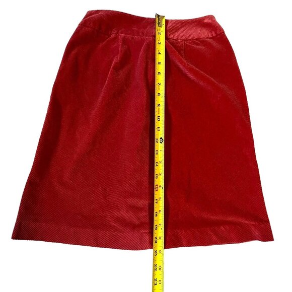 Talbots Corduroy Skirt Women Sz 2 Straight Business Casual Ladies Salmon Orange - Picture 5 of 10